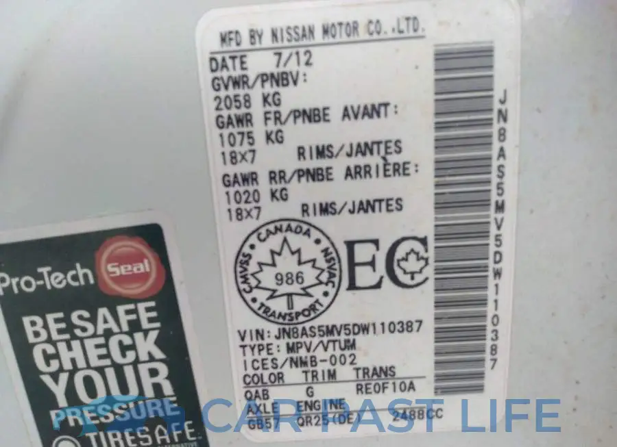 JN8AS5MV5DW110387# 9