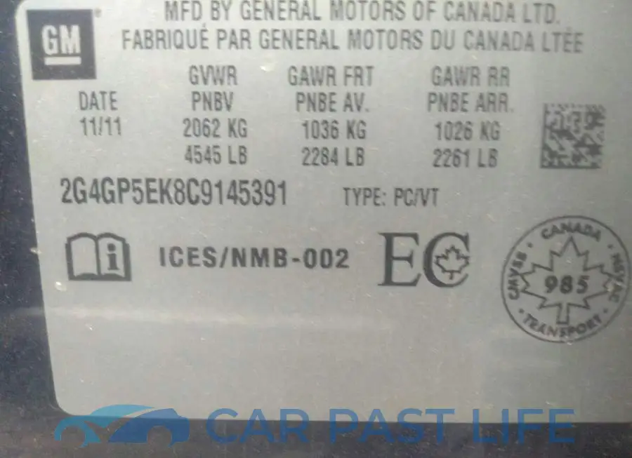 2G4GP5EK8C9145391# 9