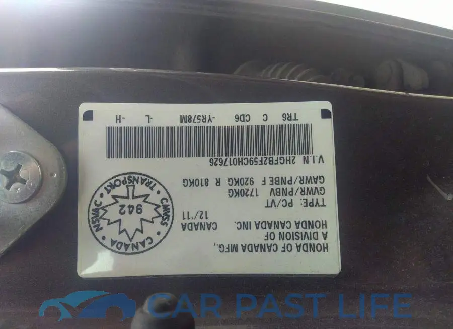 2HGFB2F59CH017626# 9