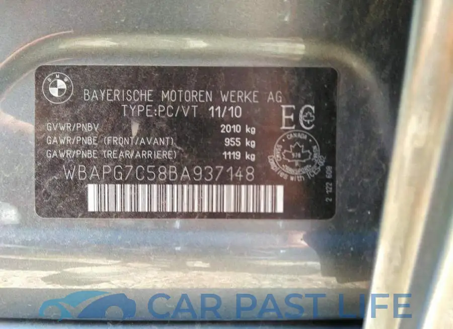 WBAPG7C58BA937148# 9