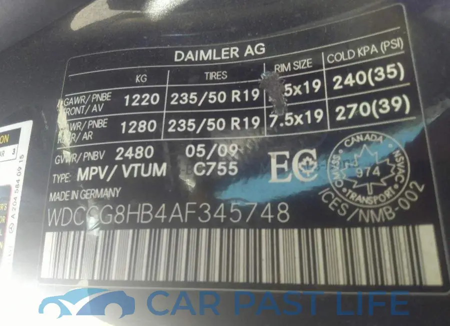 WDCGG8HB4AF345748# 9