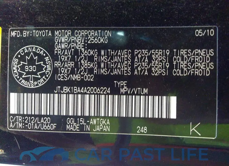 JTJBK1BA4A2006224# 9