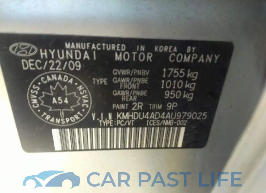 KMHDU4AD4AU979025# 9