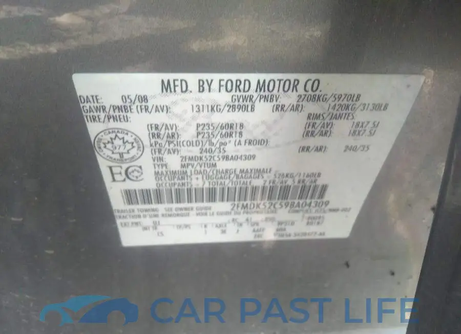 2FMDK52C59BA04309# 9