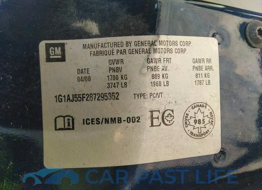 1G1AJ55F287295352# 9