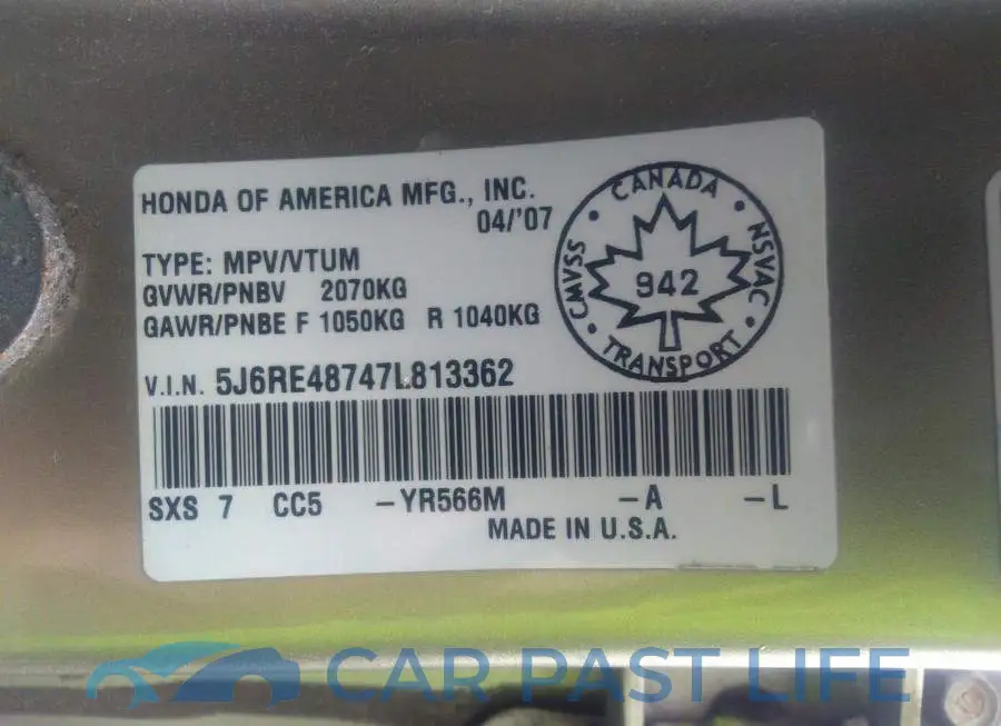 5J6RE48747L813362# 9