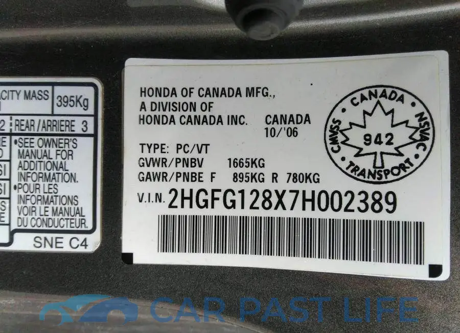 2HGFG128X7H002389# 9