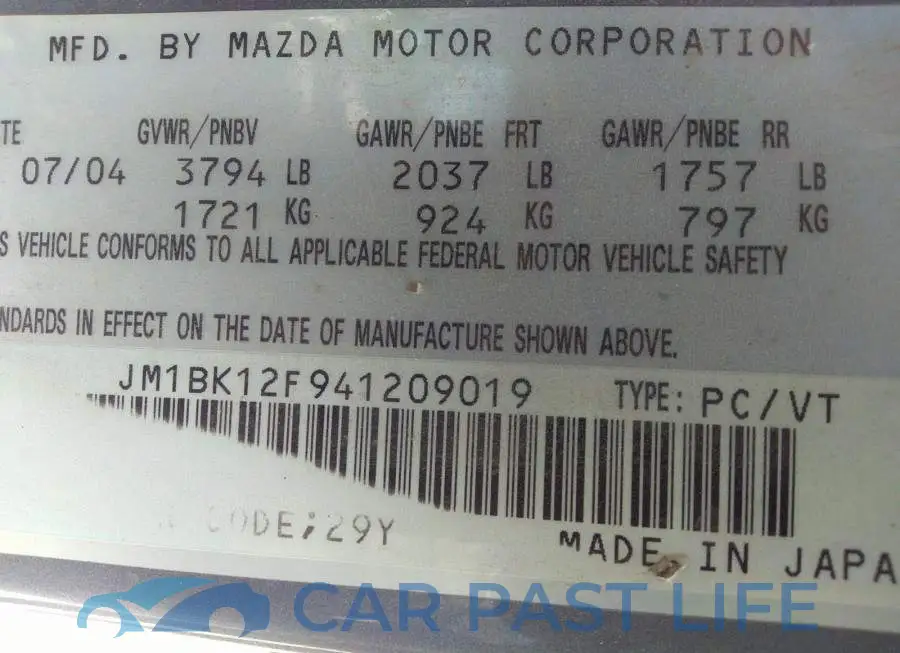 JM1BK12F941209019# 9