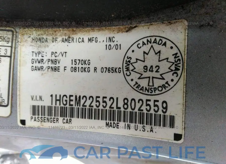 1HGEM22552L802559# 9