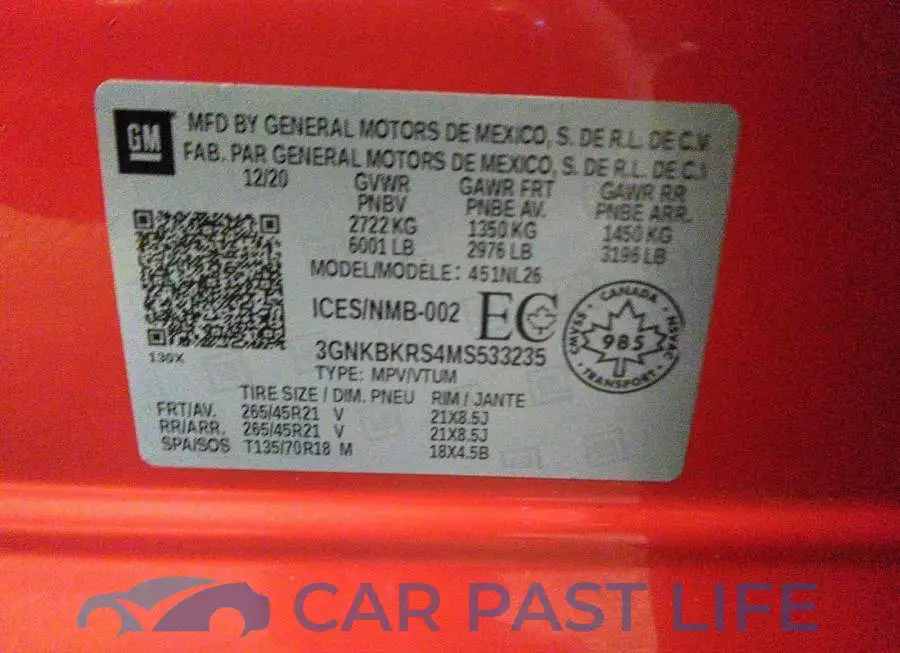 3GNKBKRS4MS533235# 9