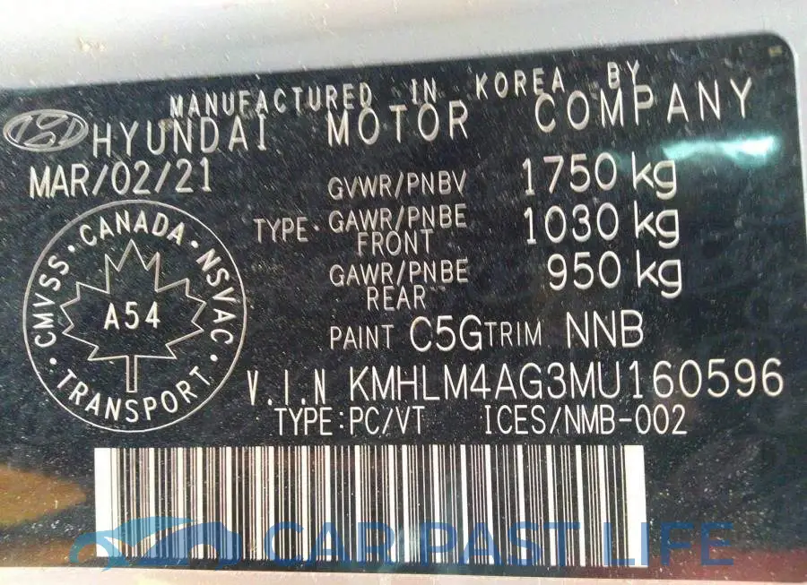 KMHLM4AG3MU160596# 9