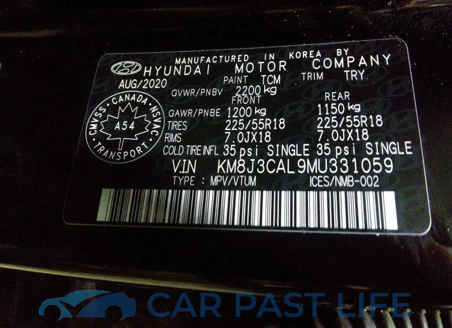 KM8J3CAL9MU331059# 9