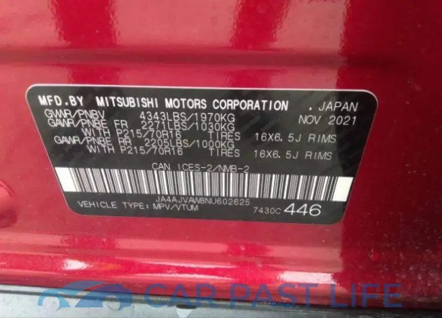 JA4AJVAW8NU602625# 10