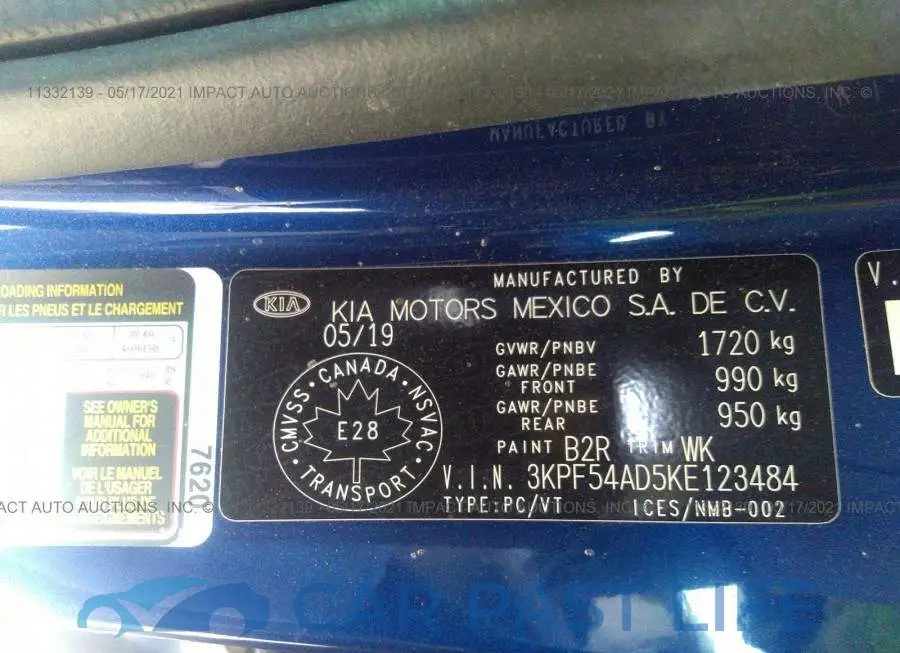 3KPF54AD5KE123484# 9