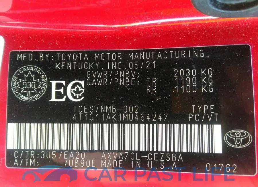 4T1G11AK1MU464247# 9