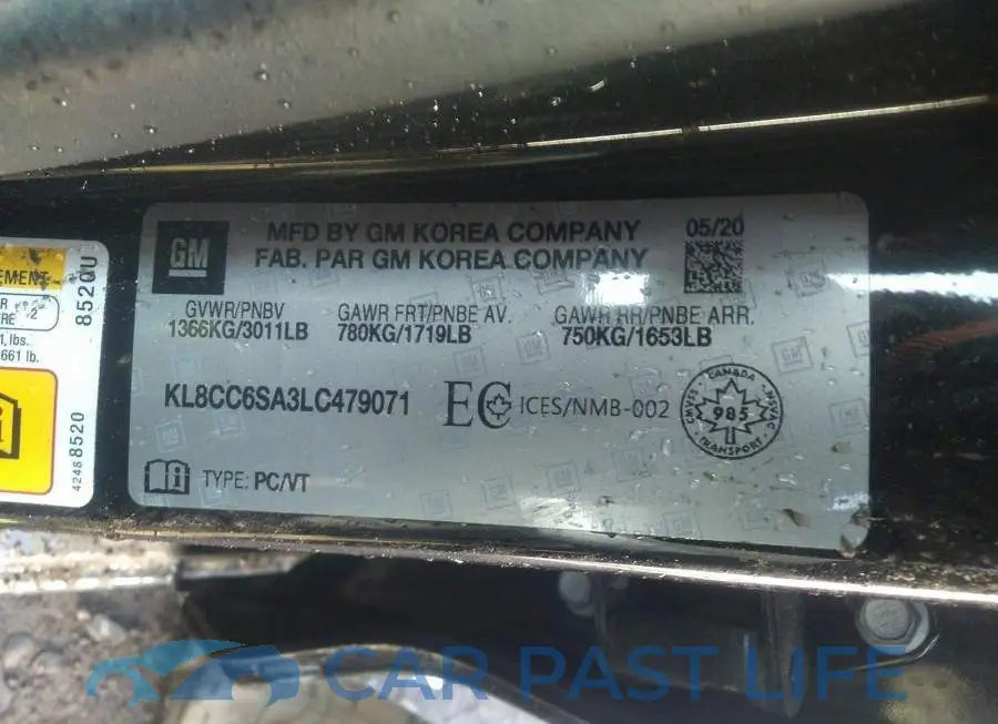 KL8CC6SA3LC479071# 9