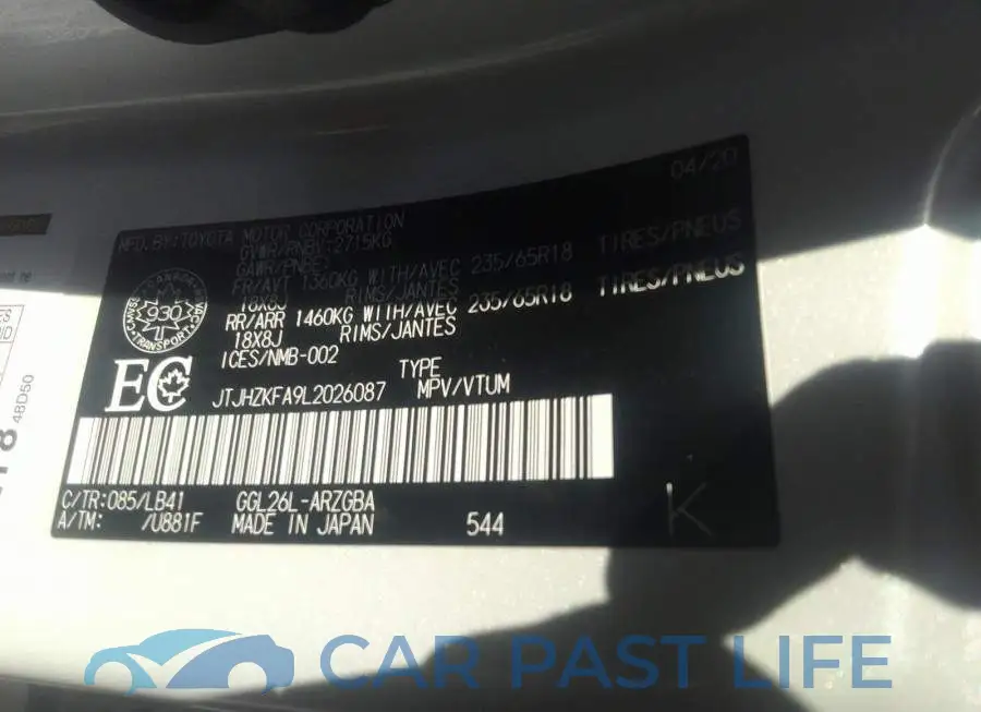 JTJHZKFA9L2026087# 9