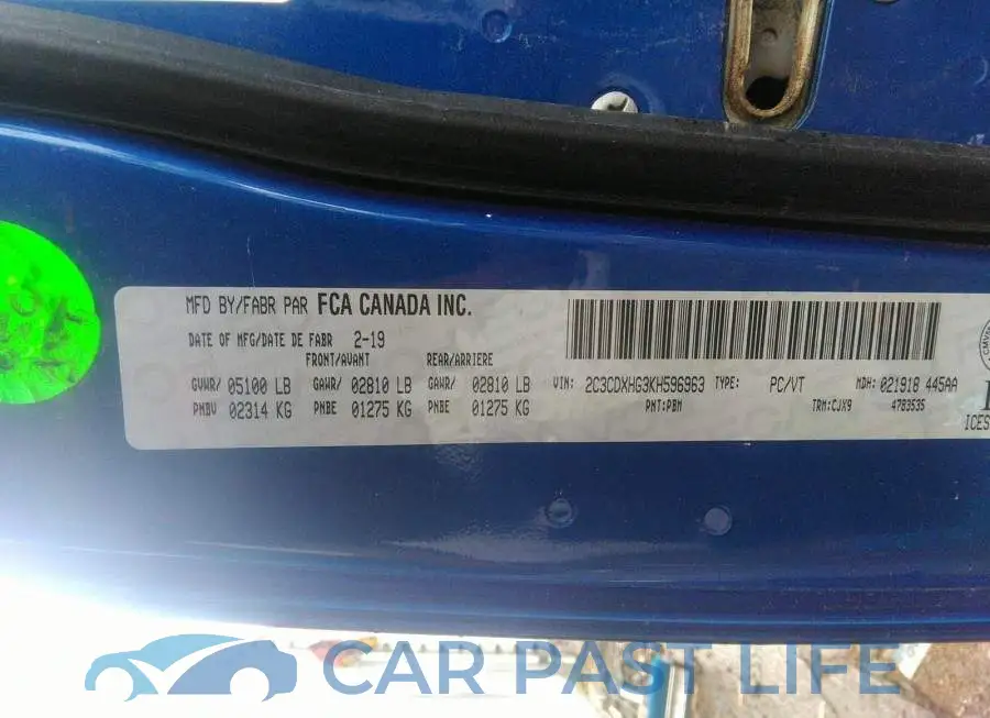2C3CDXHG3KH596963# 9