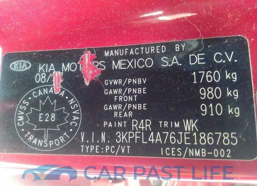 3KPFL4A76JE186785# 9