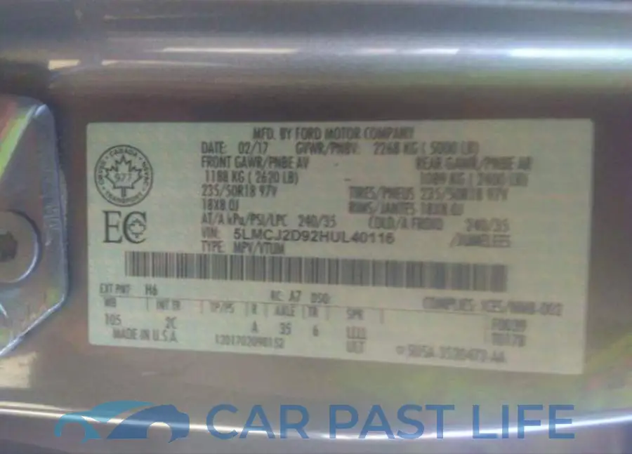 5LMCJ2D92HUL40116# 10