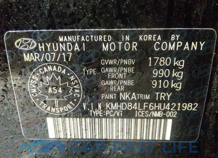 KMHD84LF6HU421982# 9