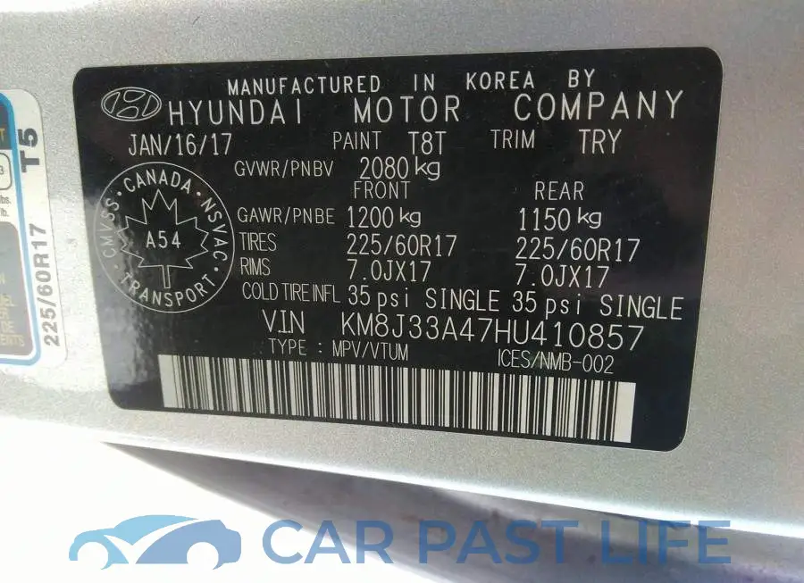 KM8J33A47HU410857# 9