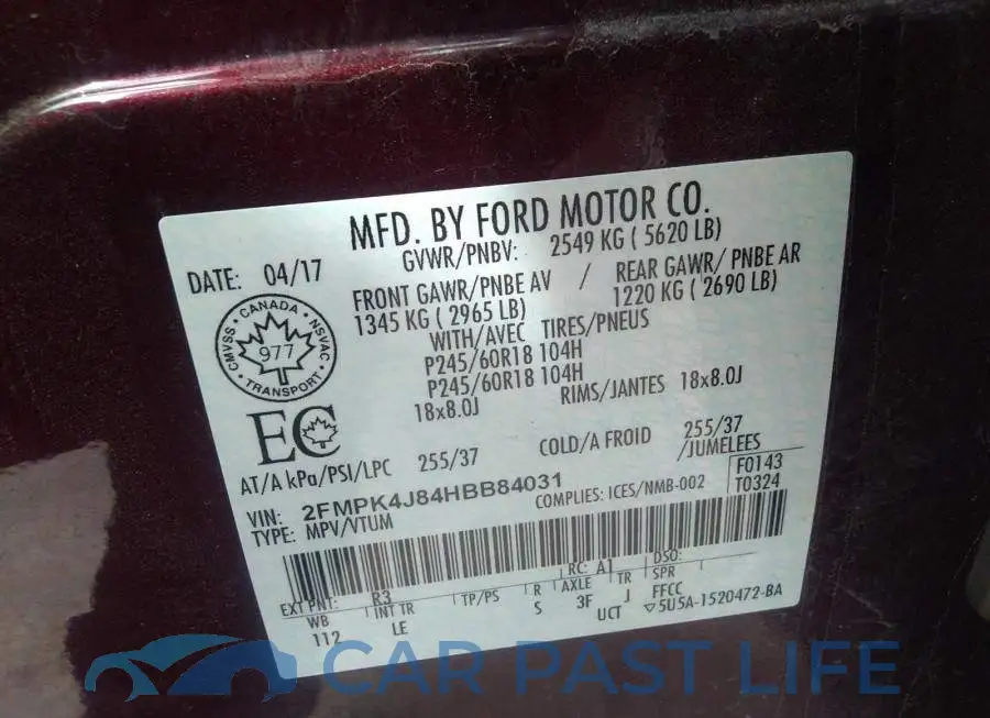 2FMPK4J84HBB84031# 9