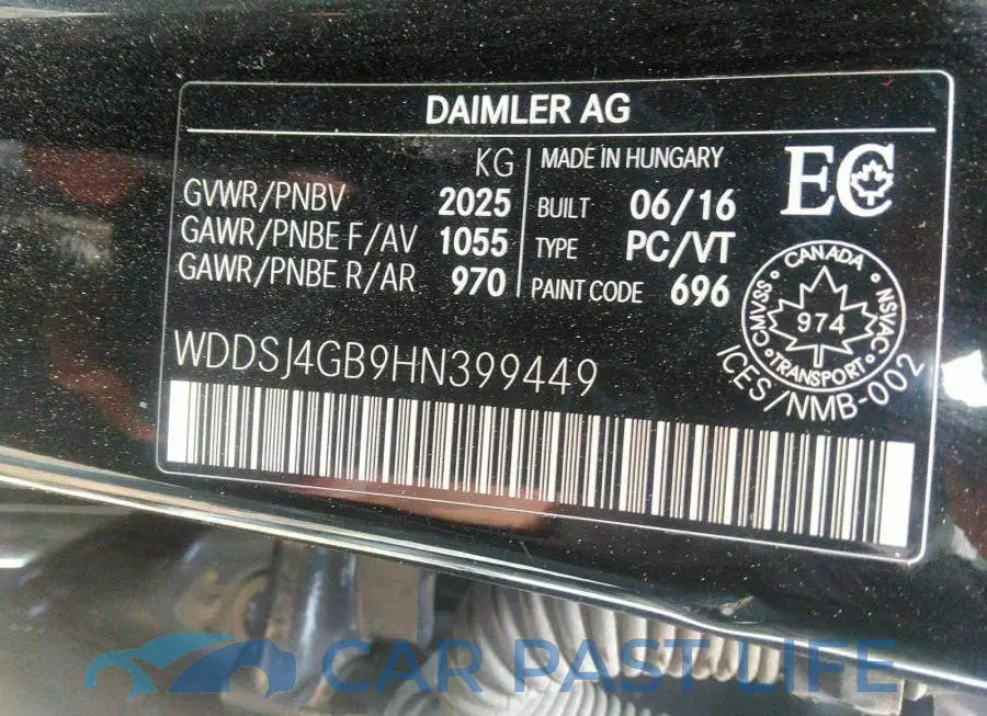 WDDSJ4GB9HN399449# 9