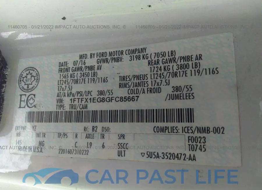 1FTFX1EG8GFC85667# 9