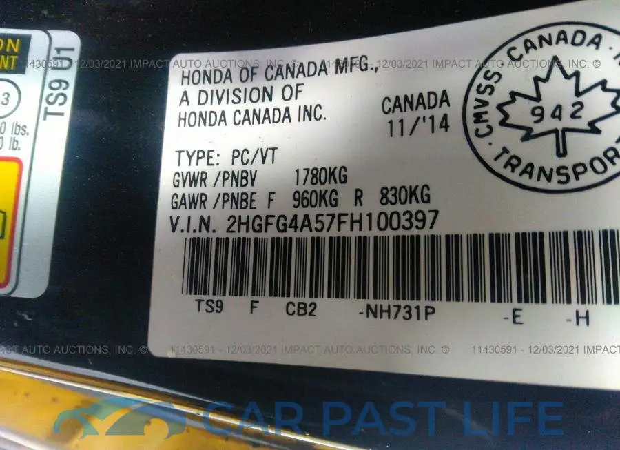 2HGFG4A57FH100397# 9