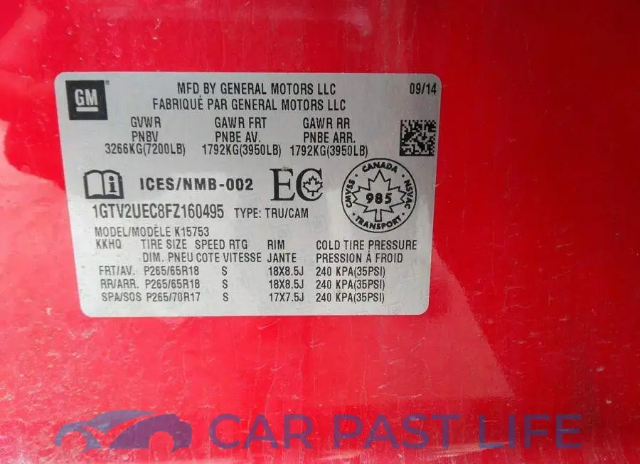 1GTV2UEC8FZ160495# 9