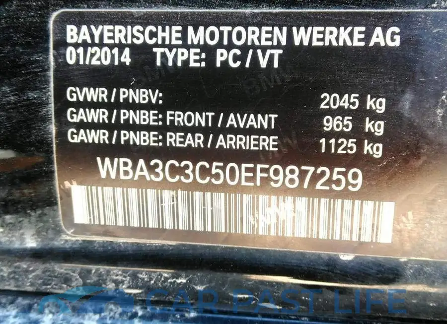 WBA3C3C50EF987259# 9