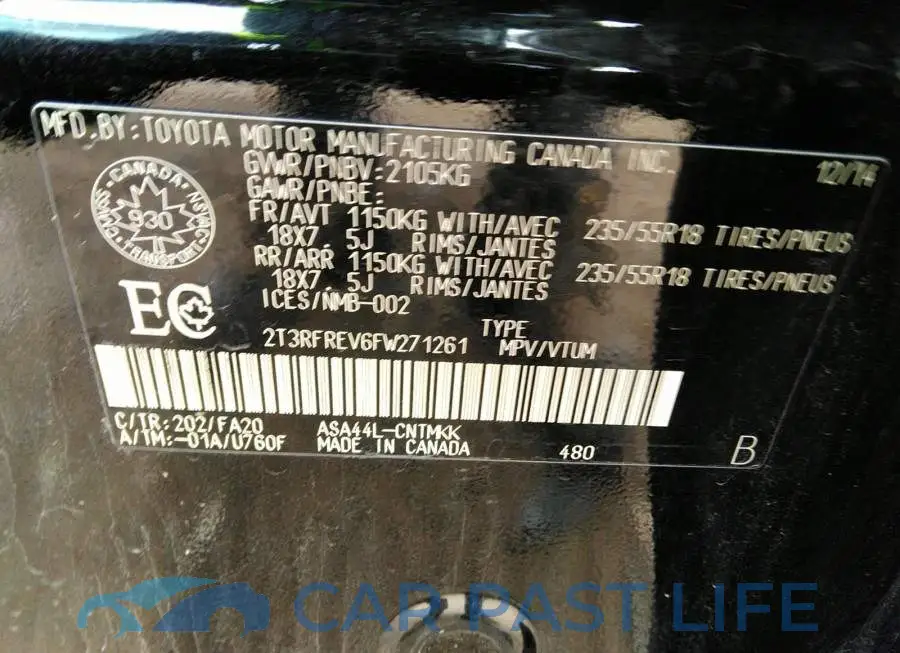 2T3RFREV6FW271261# 9