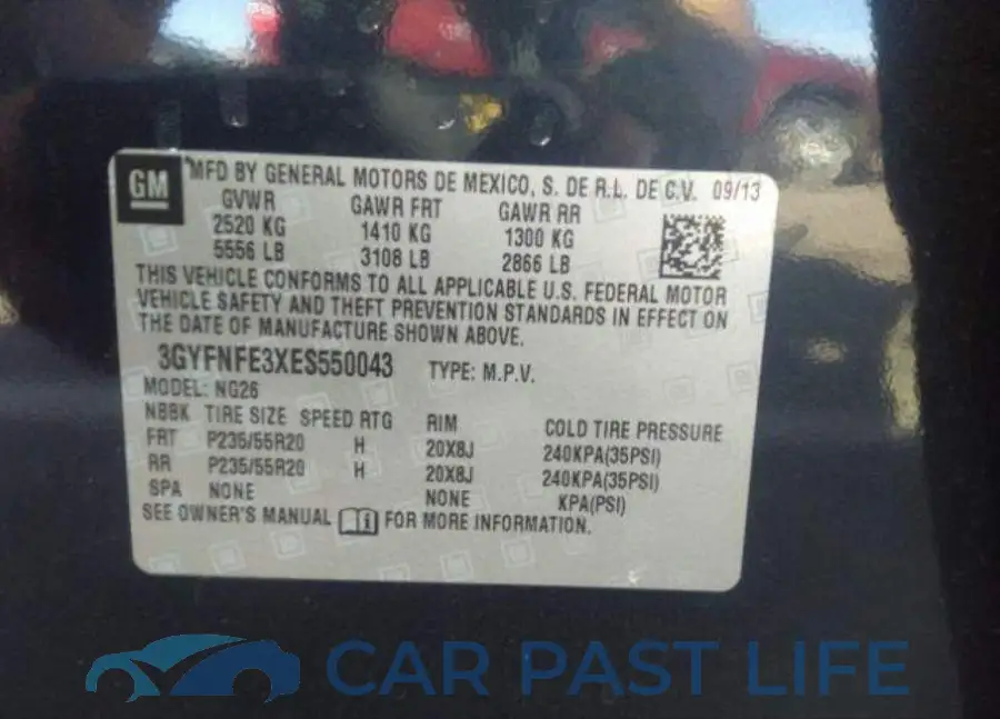 3GYFNFE3XES550043# 10