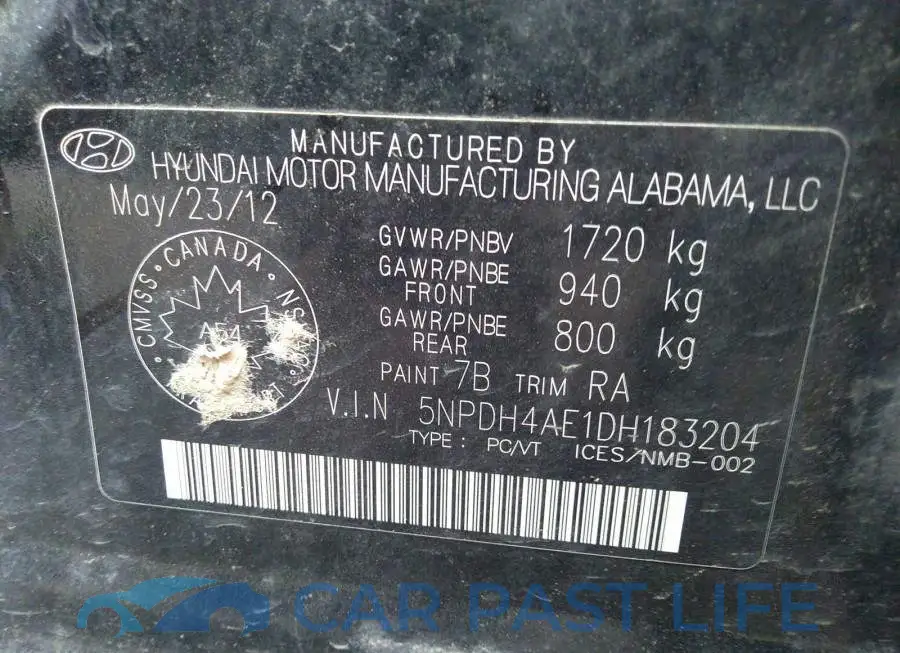 5NPDH4AE1DH183204# 9