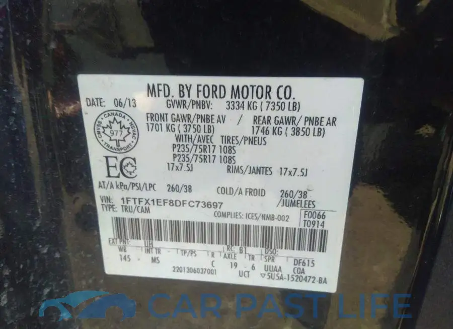 1FTFX1EF8DFC73697# 9