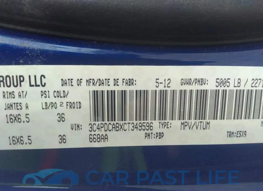 3C4PDCABXCT349596# 9