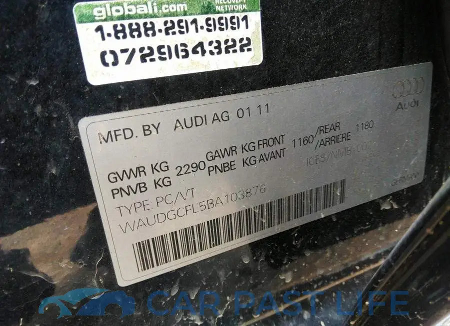 WAUDGCFL5BA103876# 9
