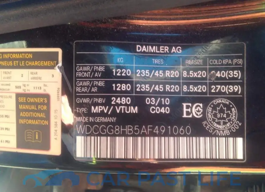 WDCGG8HB5AF491060# 9