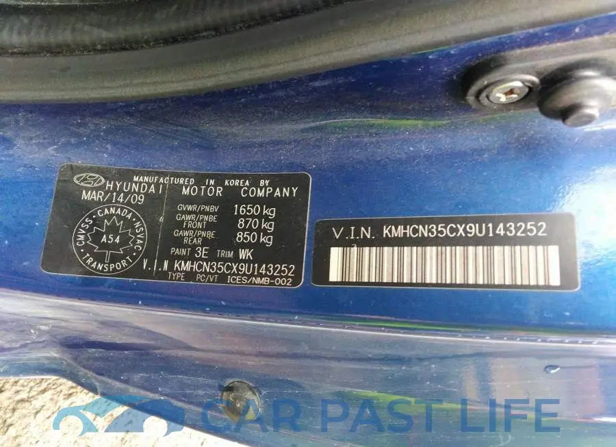 KMHCN35CX9U143252# 9