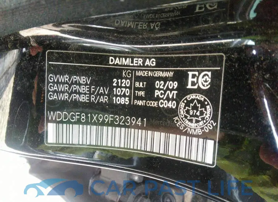 WDDGF81X99F323941# 9
