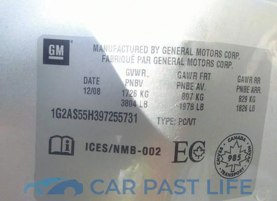 1G2AS55H397255731# 9