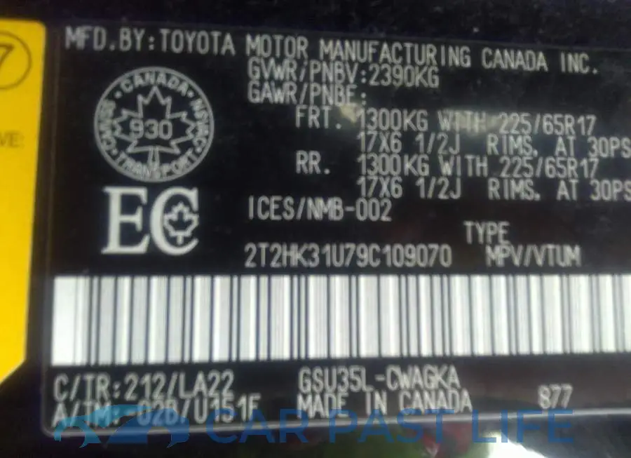 2T2HK31U79C109070# 9