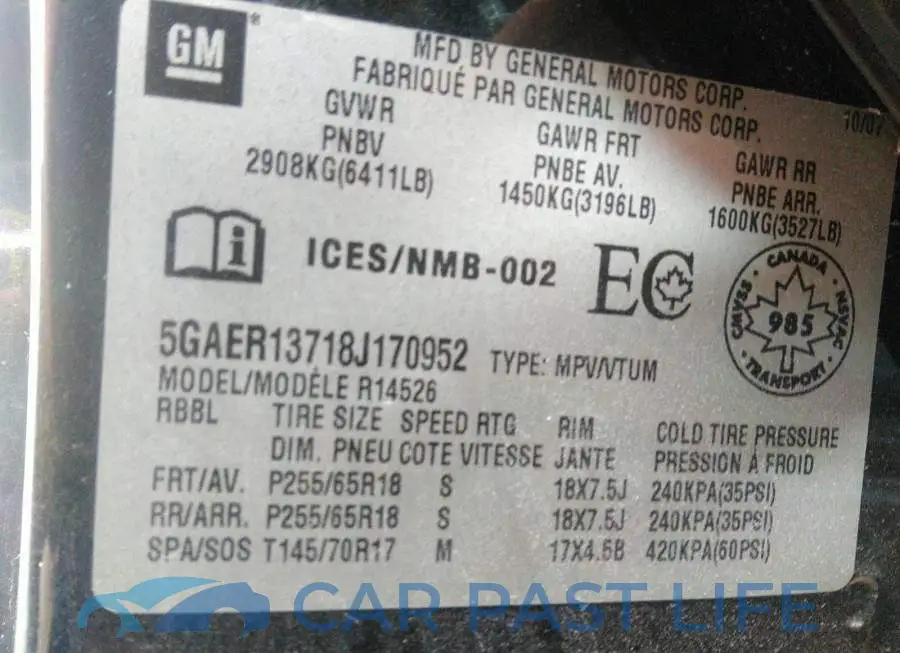 5GAER13718J170952# 9