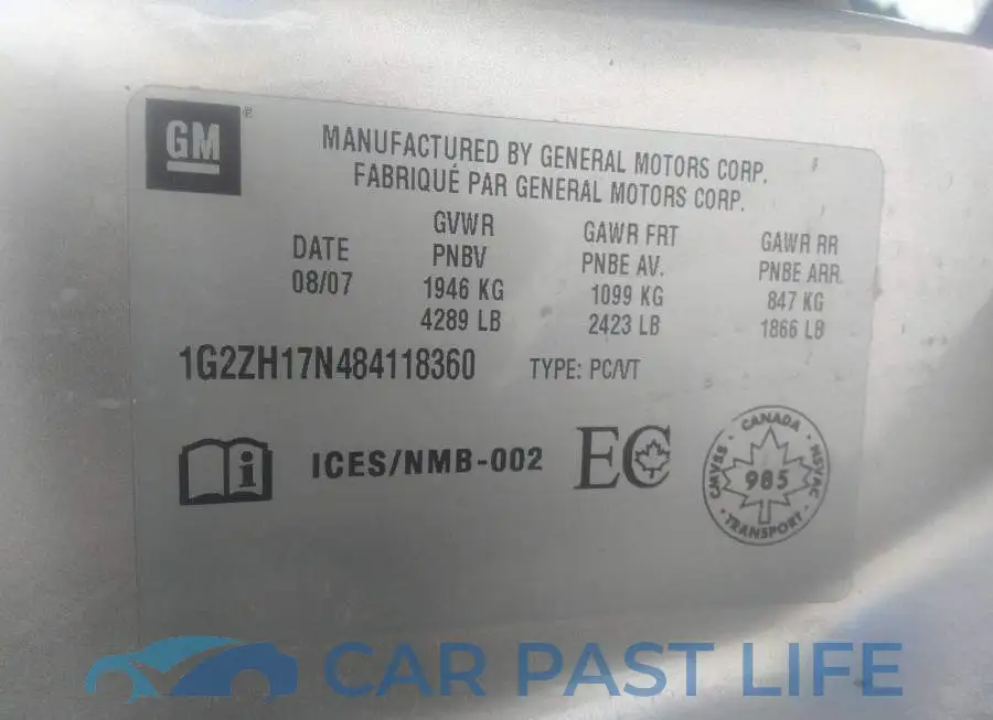1G2ZH17N484118360# 9