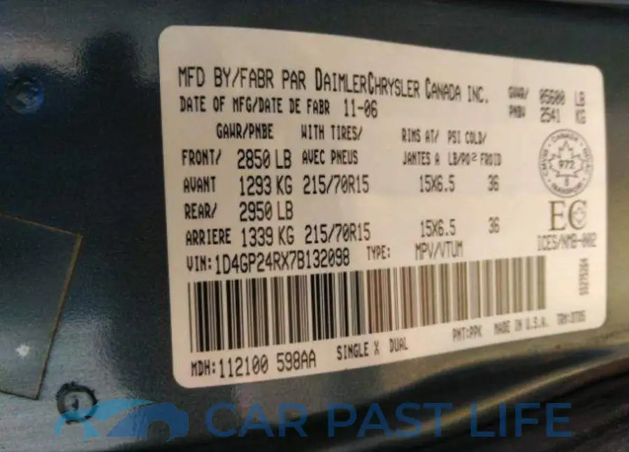 1D4GP24RX7B132098# 10
