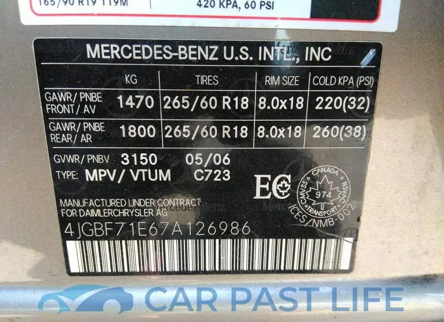 4JGBF71E67A126986# 9