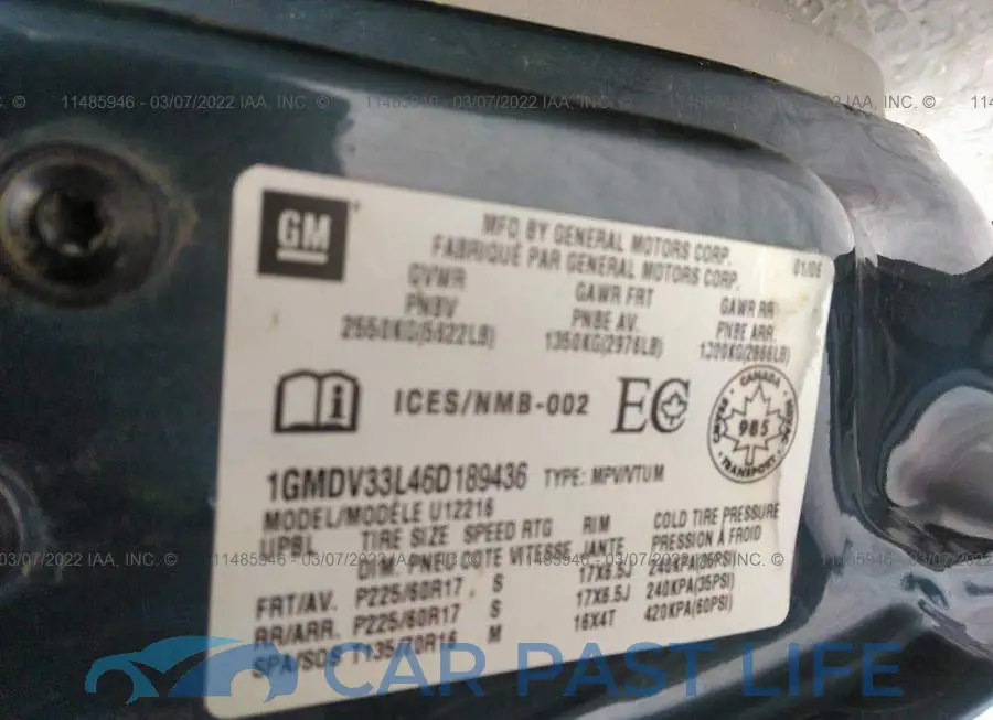1GMDV33L46D189436# 9