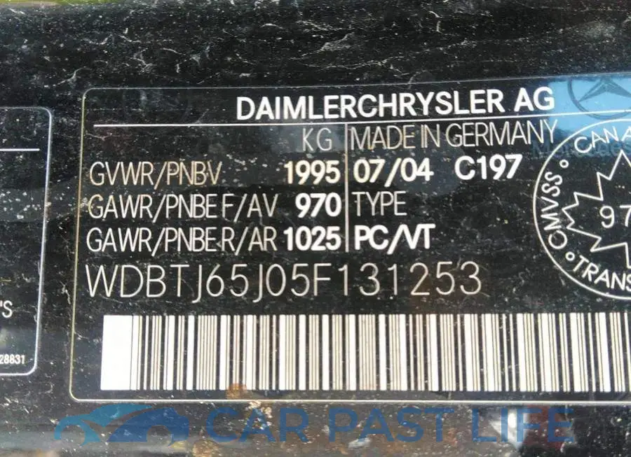 WDBTJ65J05F131253# 9