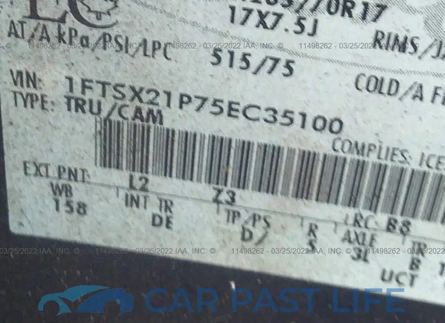1FTSX21P75EC35100# 9